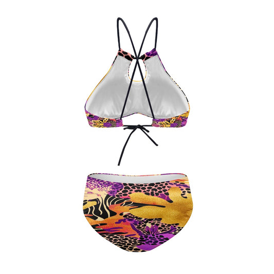 Women's strappy two-piece bikini swimsuit