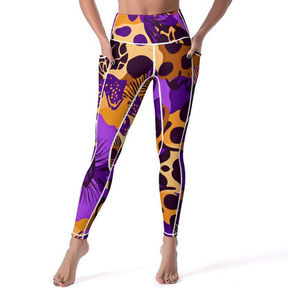 Custom Printed Yoga Pants with 2 Pockets CE003 (All-Over Printing)