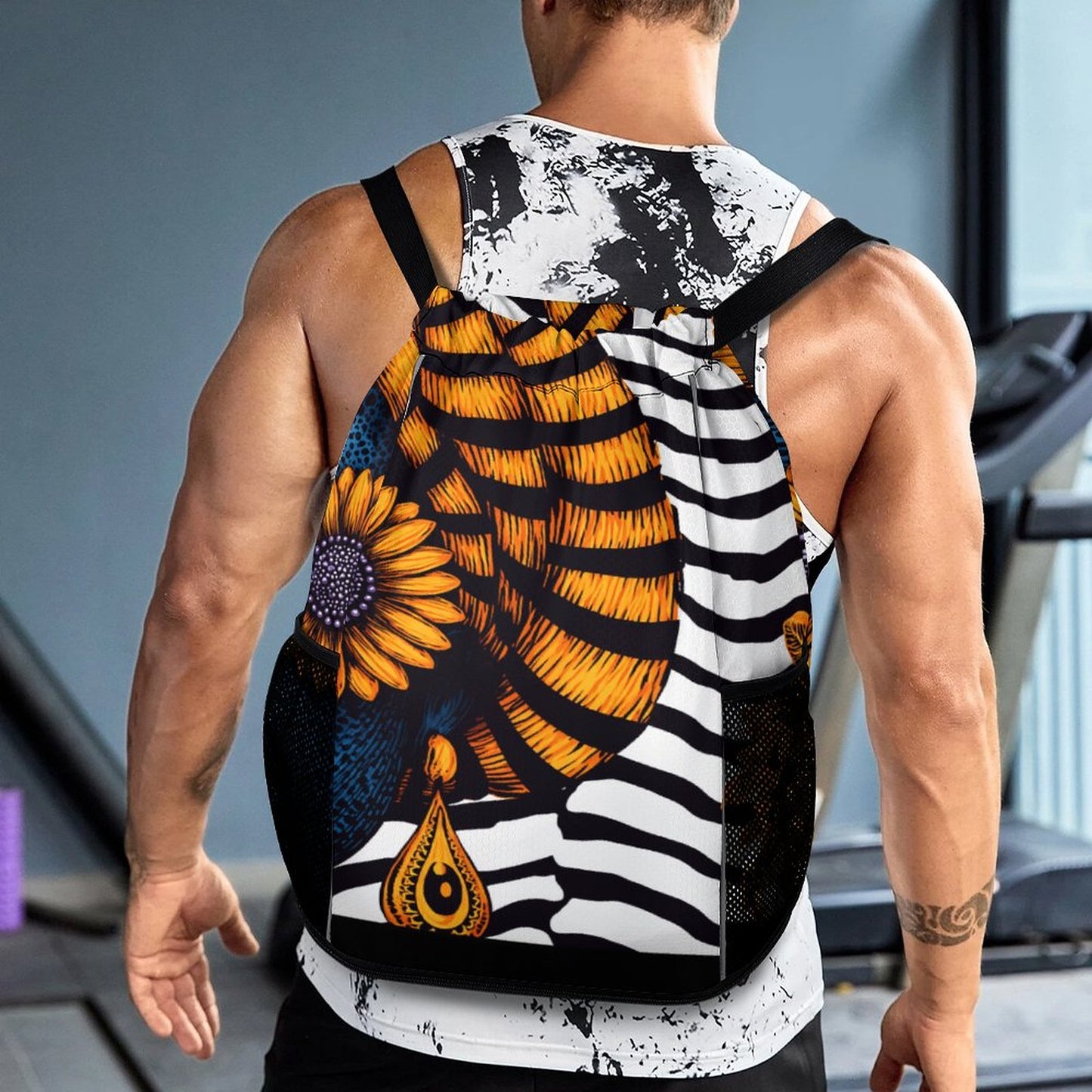 Waffle Cloth Sprots Drawstring Bag (Multi-Sites)