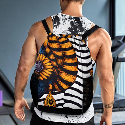 Waffle Cloth Sprots Drawstring Bag (Multi-Sites)