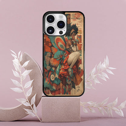 AfroCentric Butterfly Winged Ballerinas Phone Case for iPhone 15 Pro Max Phone Case for iPhone 15 Pro Max