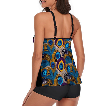 Tankini Two Piece Swimsuits QZ6072 (All-Over Printing on the Top)