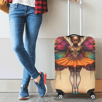 AfroCentric Butterfly Winged Ballerinas Luggage Cover/ Small 18"-21" Luggage Cover/Small 18"-21"