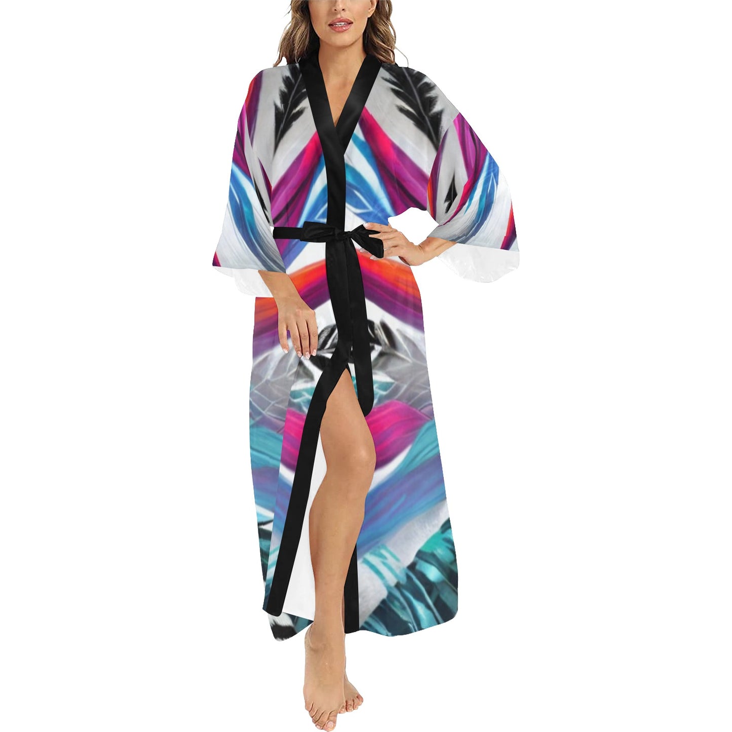 Sophistication At Its Best Long Kimono Robe