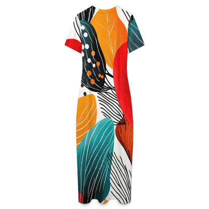 Short sleeved dress Short Sleeve Bodycon Maxi Dress