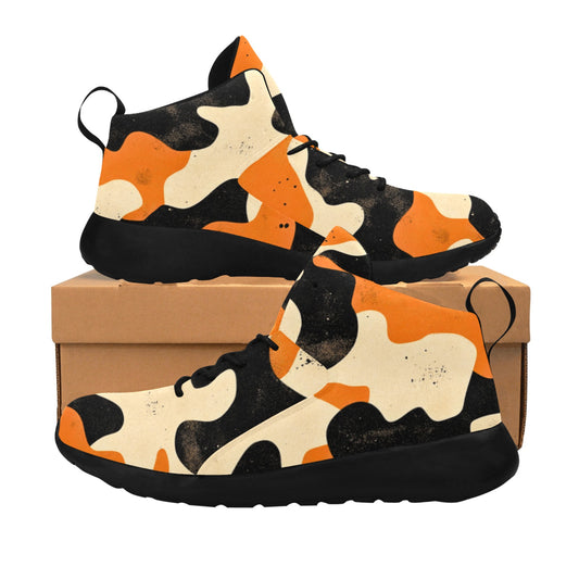 Orange Camo Pattern Men's Chukka Training Shoes Men's Chukka Training Shoes (Model 57502)